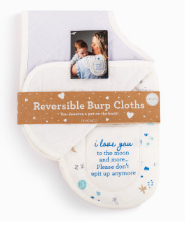 Burp Cloths Set of 2 - Moon and Stars