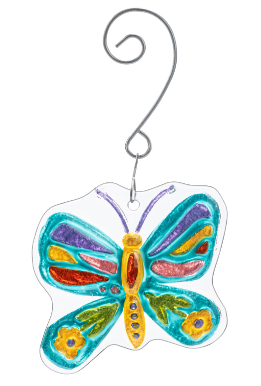 Butterfly Glass Ornament - 4in