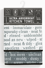 Load image into Gallery viewer, Clean Dirty Absorbent Reversible Towel - 18x30in
