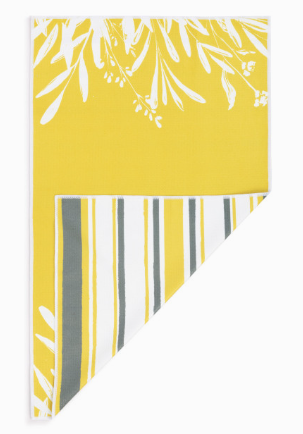 Gold Leaves Absorbent Reversible Towel - 18x30in