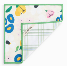 Load image into Gallery viewer, Green Plaid Absorbent 2-Sided DishCloth
