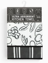 Load image into Gallery viewer, Modern Floral Absorbent Reversible Towel - 18x30in
