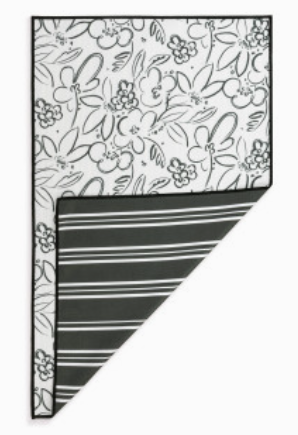 Modern Floral Absorbent Reversible Towel - 18x30in