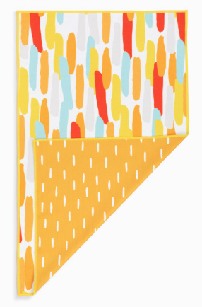 Orange Lines Absorbent Reversible Towel - 18x30in