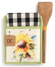 Load image into Gallery viewer, Sunflower Hot Pad &amp; Towel with Spatula Set
