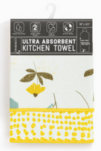 Load image into Gallery viewer, Whimsical Floral Absorbent Reversible Towel - 18x30in
