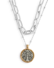 Load image into Gallery viewer, Wrapped in Prayer Layer Necklace | Silver
