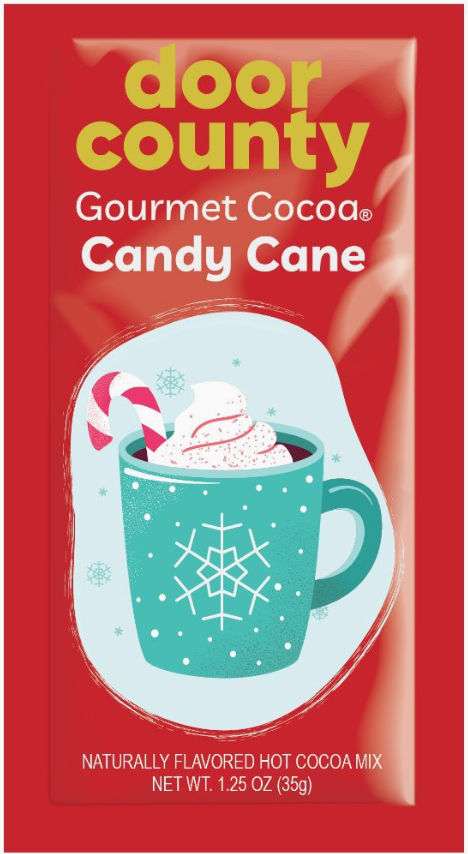 Door County Candy Cane Gourmet Hot Cocoa - One Mug Packet