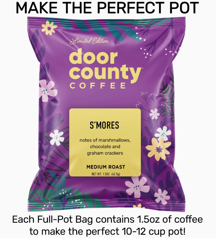 Door County S'mores Spring Flavored Single Serve Ground Coffee