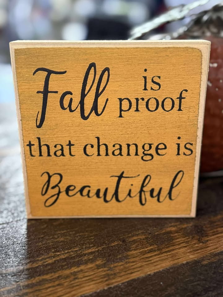 Fall Beautiful Block Sign