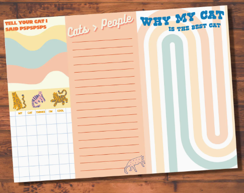 Cat Lovers Notepad