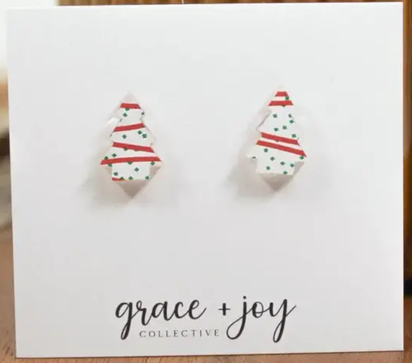 Christmas Snack Cake Stud Earring