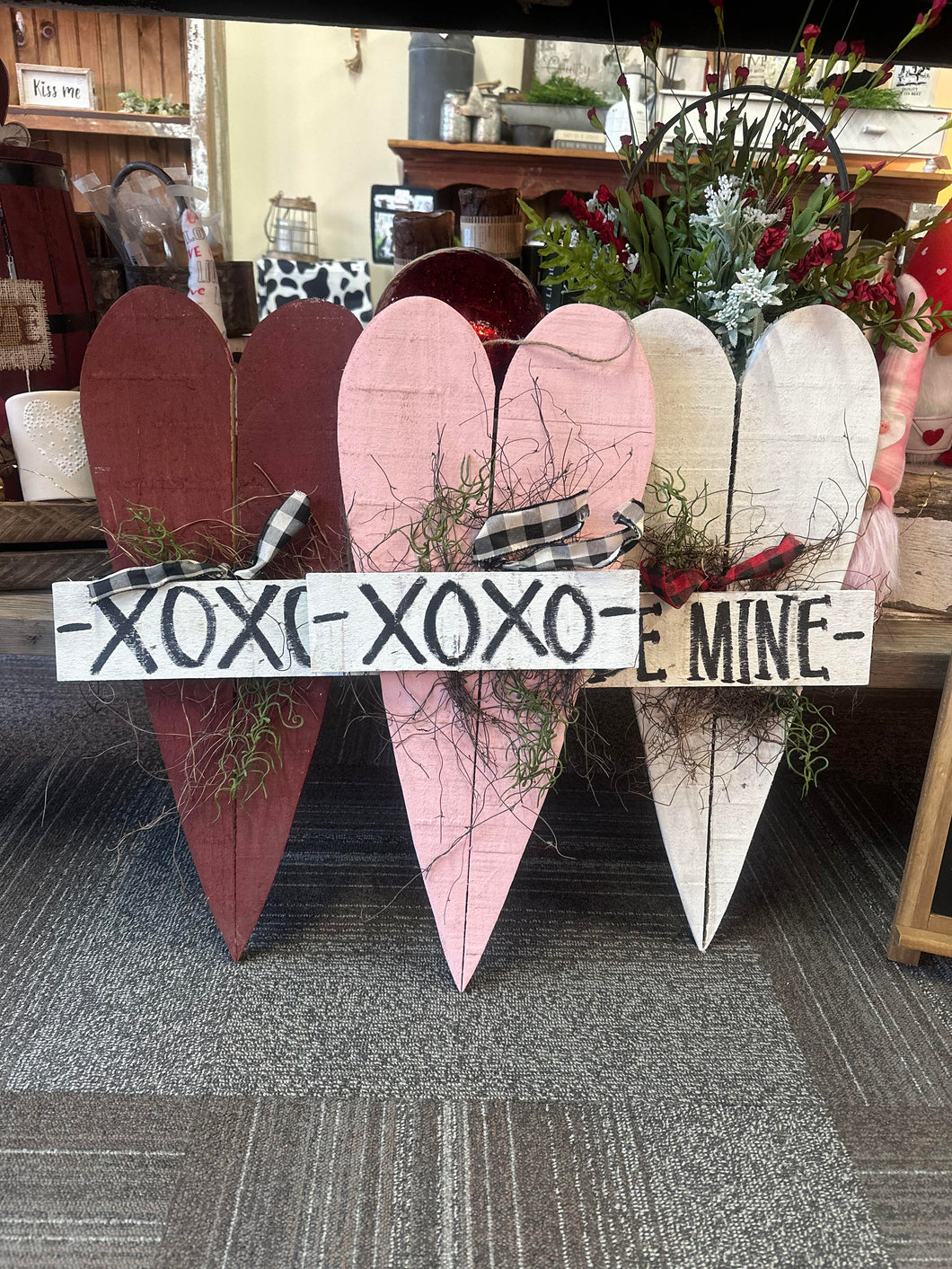 Handcrafted Heart Door Hanger With String