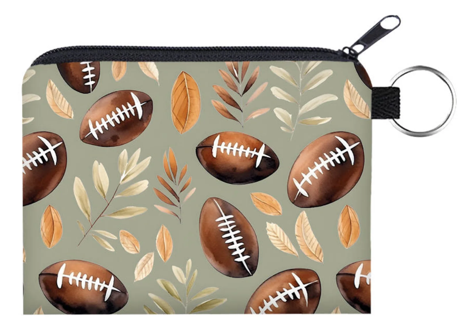 Mini Pouch - Football Leaves