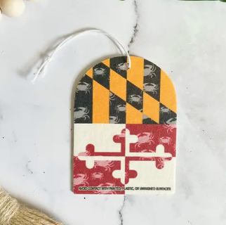 Maryland Flag Air Freshener - Strawberry Scent