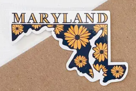 Maryland State Name Flower Sticker