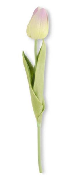 10.5 inch Green/Purple Real Touch Mini Tulip Stem