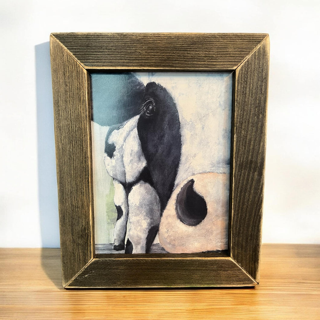 Closeup Cow Lath Frame