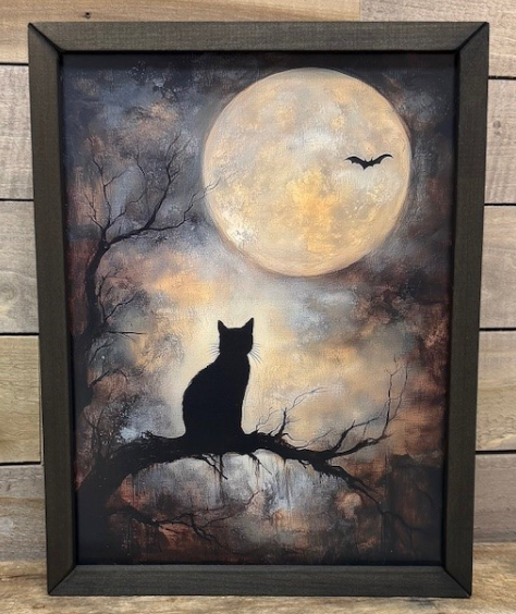 Fall Full Moon Box Frame
