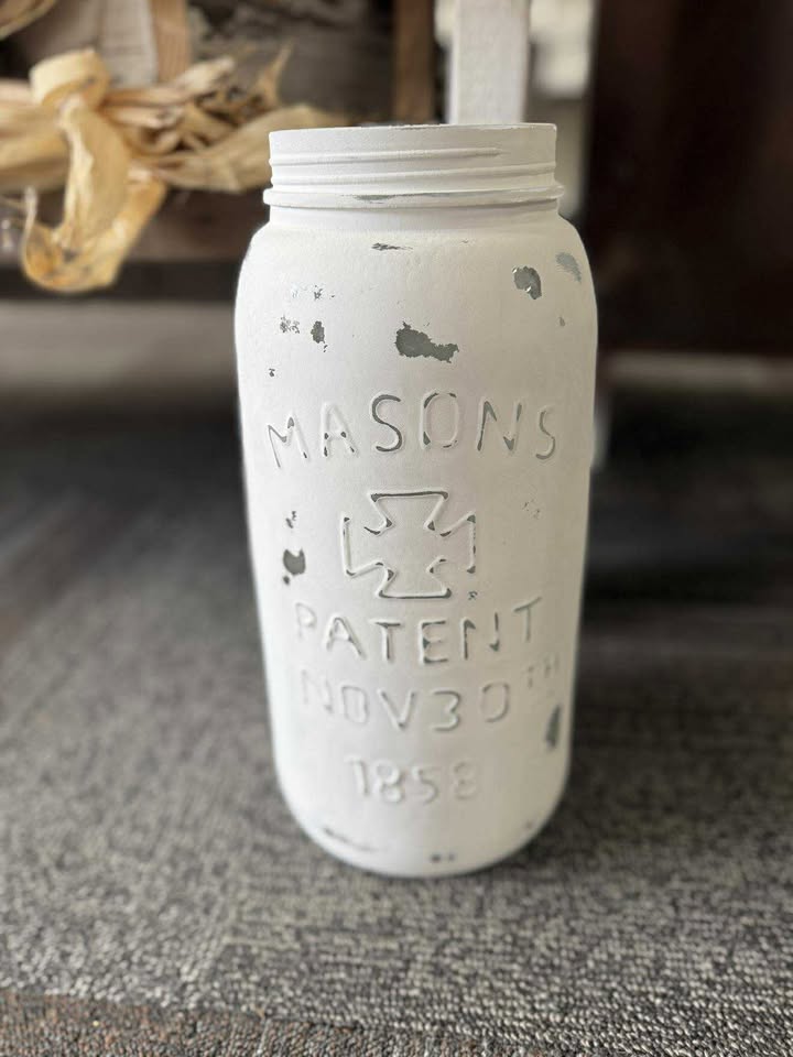 Large Painted Mason Jar