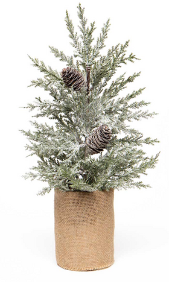 Pine Tree with Pinecone Burlap