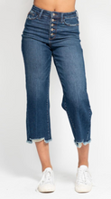 Load image into Gallery viewer, Judy Blue HW Button Fly Destroy Hem Crop Wide
