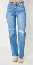 Load image into Gallery viewer, Judy Blue Denim High Waist Tummy Control Knee Destroy Straight
