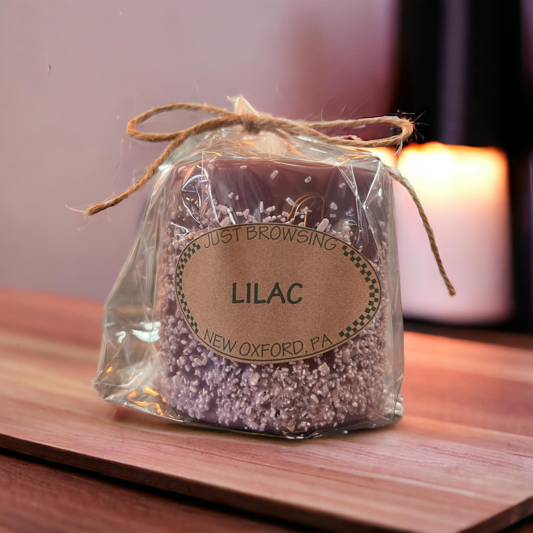 Lilac Pillar Candle