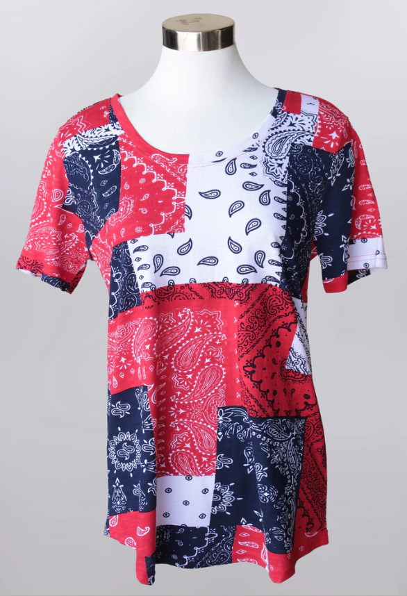 Americana Paisley Patchwork Tunic