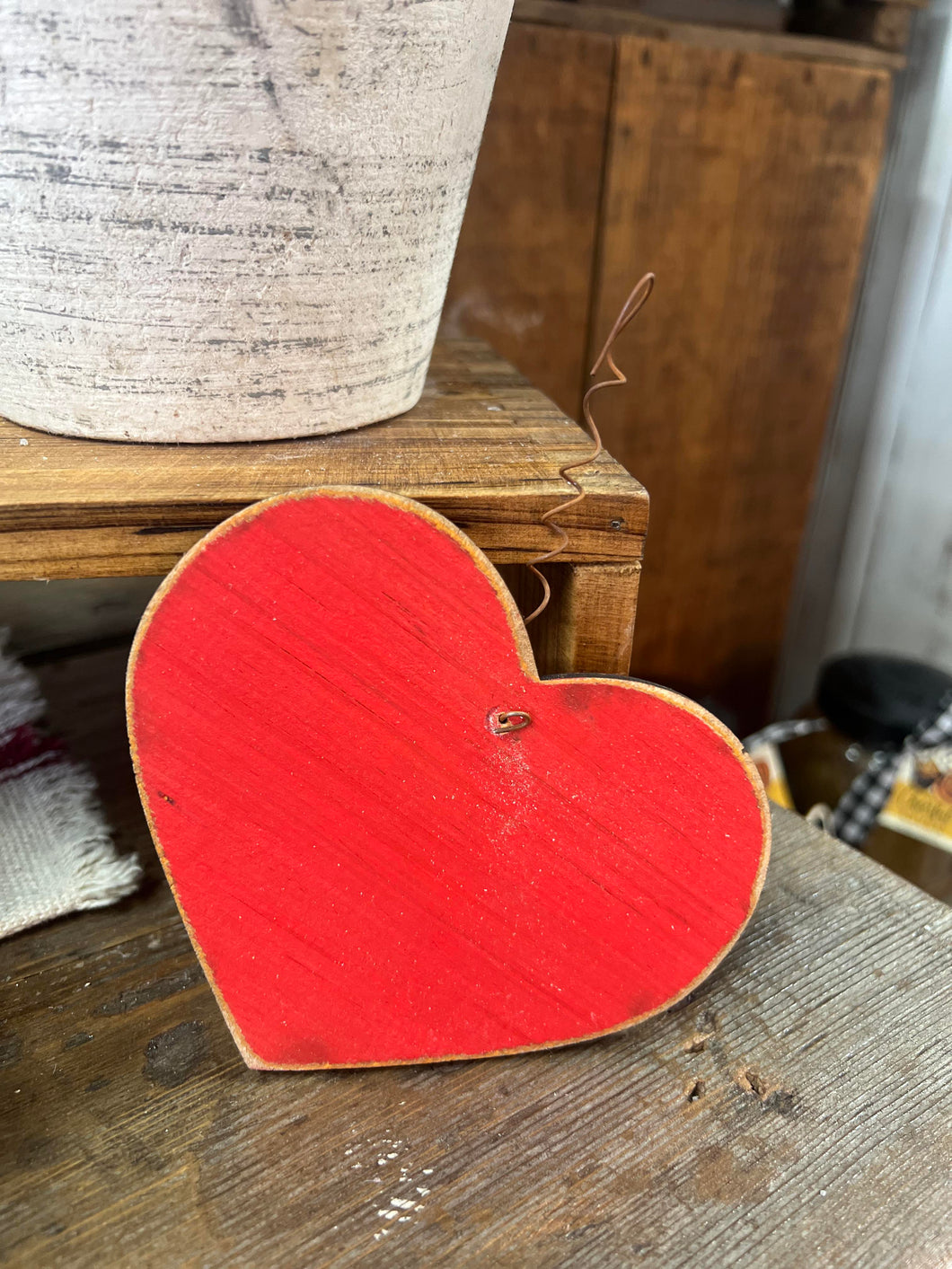 Wooden Heart Ornament Bowl Fillers