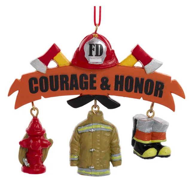 Firefighter Dangle Ornament