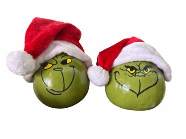 Large Grinch Gourd w/ Hat