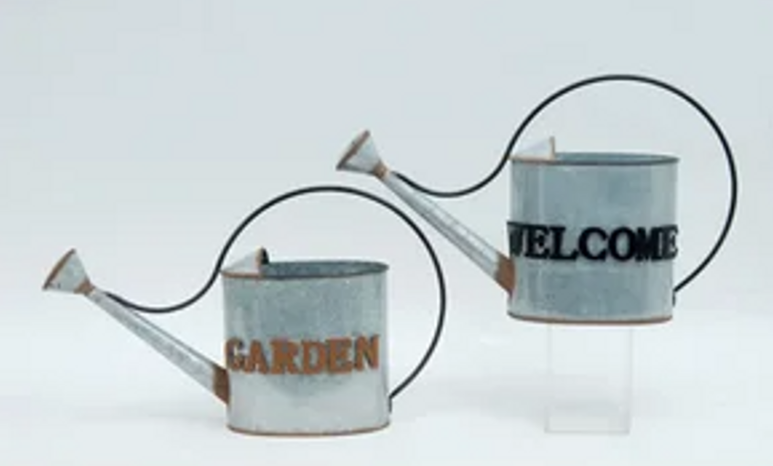Metal Welcome Watering Can
