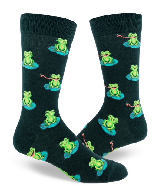 Funny Frog Men's Crew Socks - Hunter