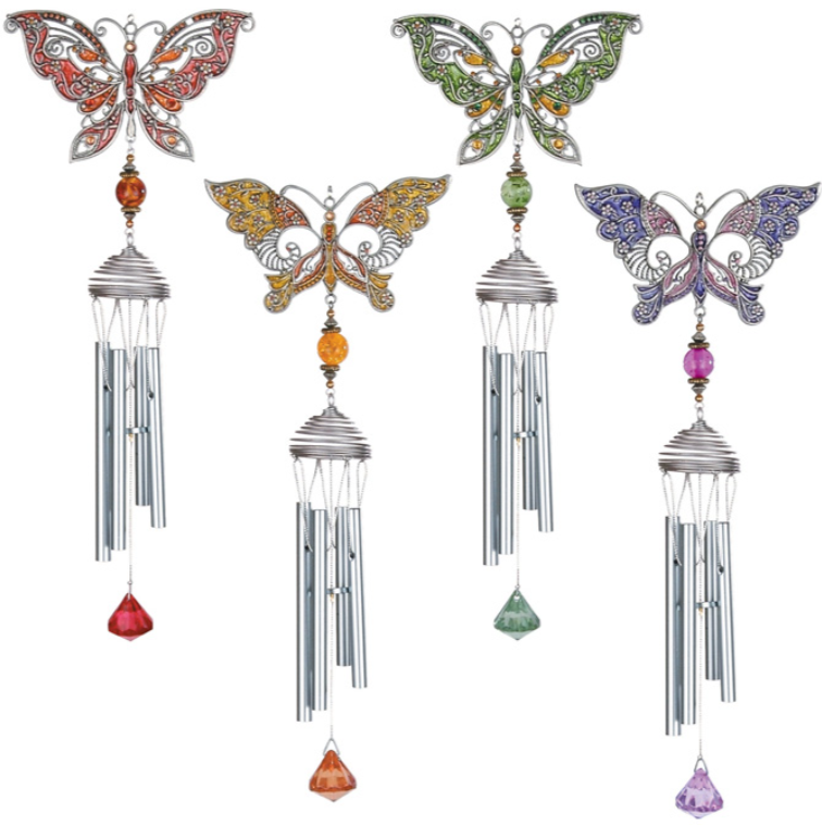 Pewterworks™ Butterflies Chimes