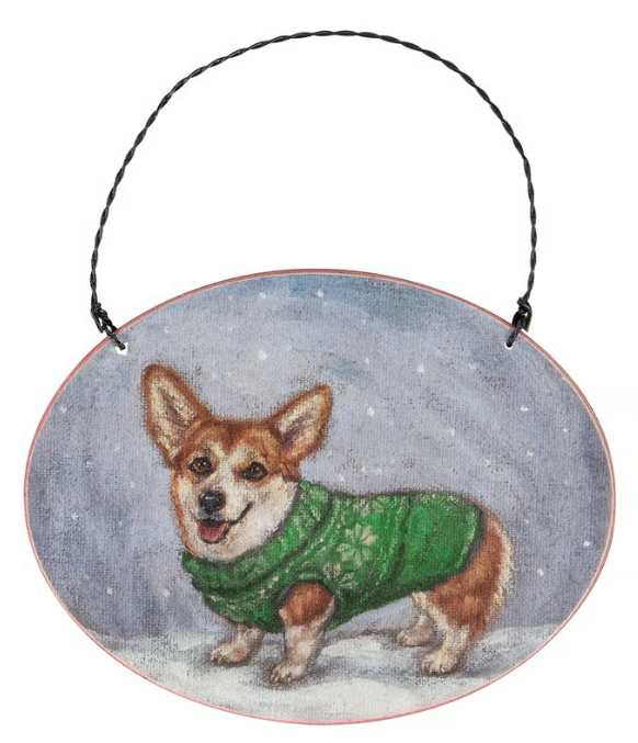 Cozy Corgi Ornament