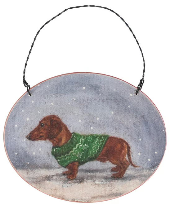 Cozy Dachshund Ornament