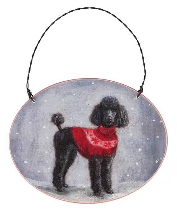 Cozy Poodle Ornament