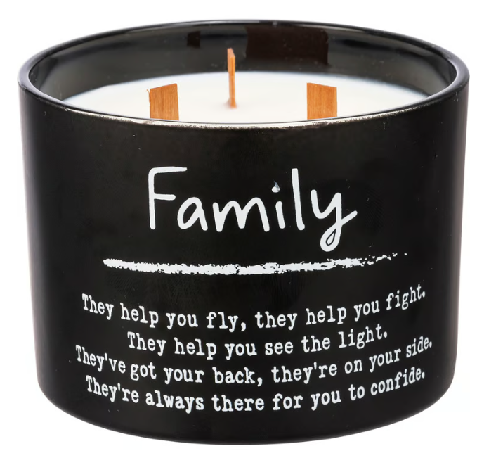 Family Poetry Candle