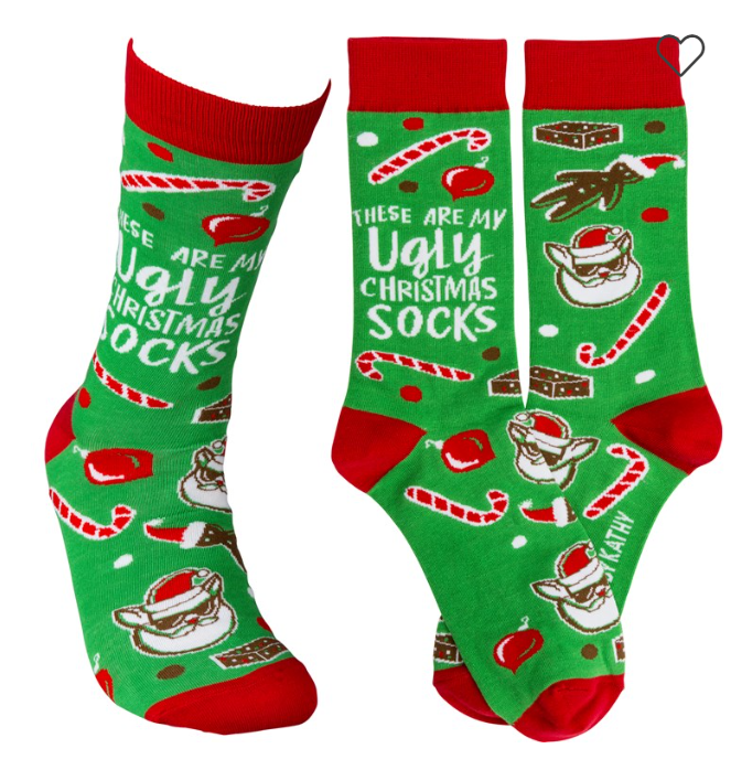 These Are My Ugly Christmas Socks Socks