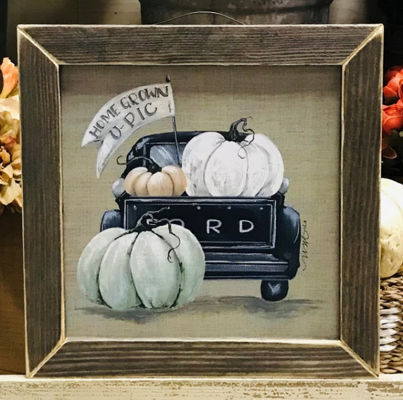 Home Grown Pumpkins Framed Art Print