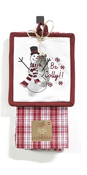 Be Jolly Snowman Kitchen Towel 3-Pc Set