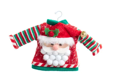 Santa Ugly Sweater Ornament