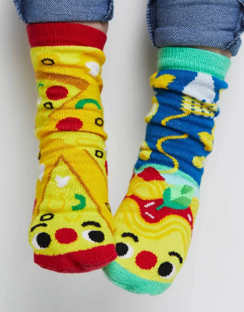 Pals Socks Pizza and Pasta Mismatched Socks