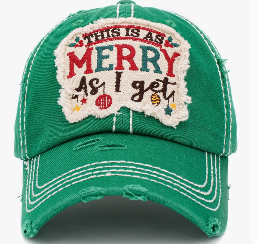 This Is As Merry As I Get Washed Vintage Ballcap