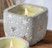 Winter Wonderland Small Square Pot - Candy Cane Mocha