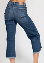 Load image into Gallery viewer, Judy Blue High Waist Button Fly Destroy Wide Leg Crop Denim
