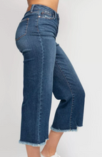 Load image into Gallery viewer, Judy Blue High Waist Button Fly Destroy Wide Leg Crop Denim
