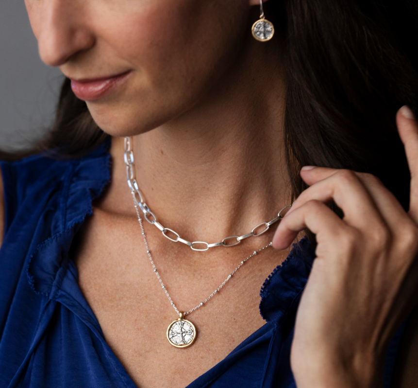 Wrapped in Prayer Layer Necklace | Silver