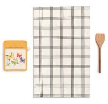 Load image into Gallery viewer, Flock of Butterflies Hot Pad &amp; Towel with Spatula Set
